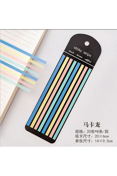 Yağmurella New generation Pastel Soft Colors Transparent Stripe Post-it Transparent