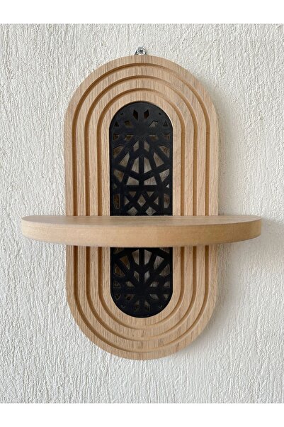 Step and Maker Wooden Patterned Wall Shelf (Mdf)
