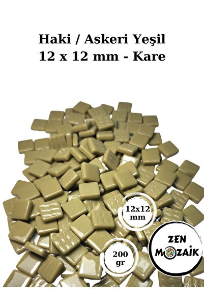 Zen Mozaik Sanatsal Mozaik Çalışmalarınız için 12 x12 mm - Kare Cam Mozaik Taşı