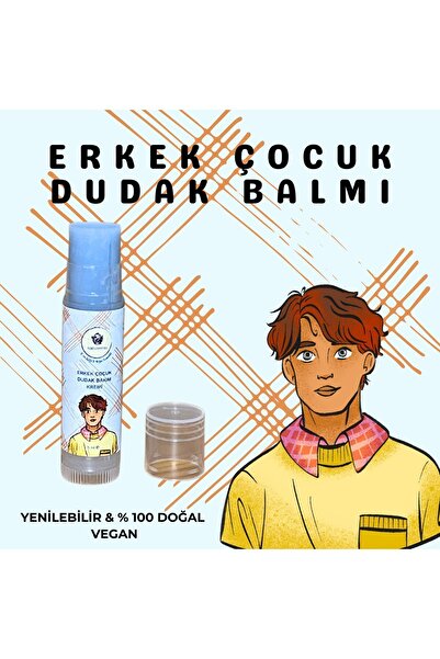 NATUVERSE Erkek Çocuk Dudak Balmı 5 ml Yenilebilir & Çocuklar Için Lip Balm %...