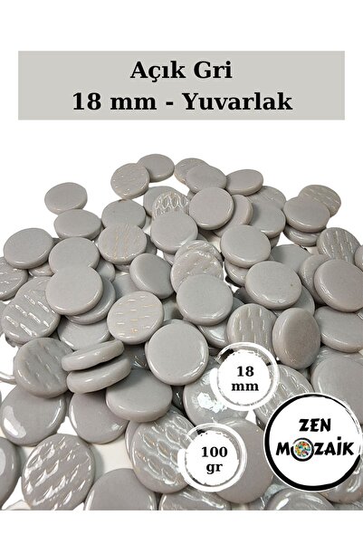 Zen Mozaik Sanatsal Mozaik Çalışmalarınız için 18 mm Çaplı Yuvarlak Cam Mozai...