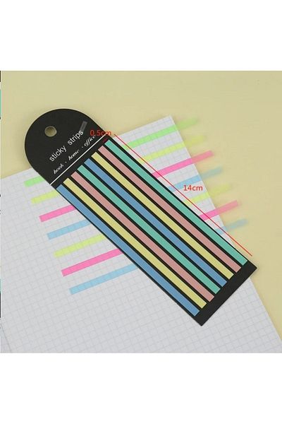 Yağmurella New generation Pastel Soft Colors Transparent Stripe Post-it Transparent
