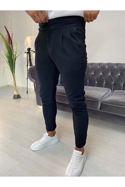 BYATA MENS STYLE Італійські штани з поясом з тканини