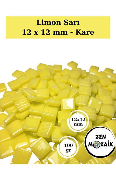 Zen Mozaik Sanatsal Mozaik Çalışmalarınız için 12x12 mm - Kare Cam Mozaik Taş...