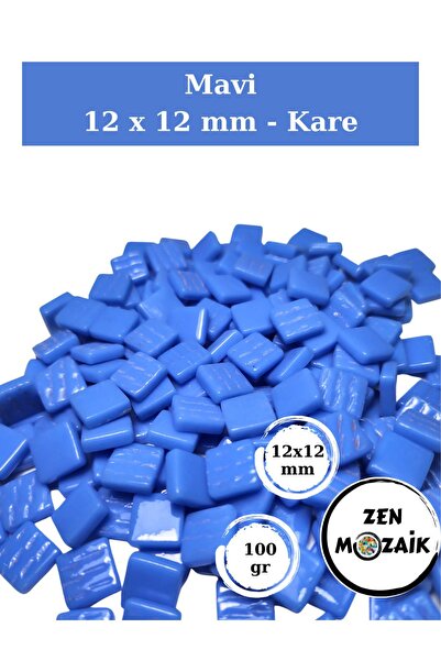 Zen Mozaik Sanatsal Mozaik Çalışmalarınız için 12x12 mm - Kare Cam Mozaik Taş...