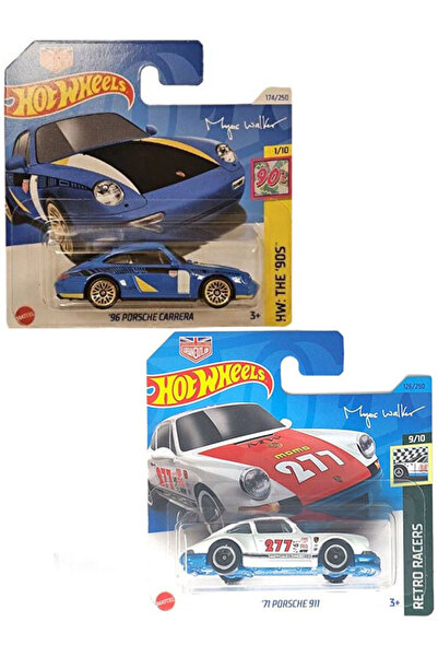 HOT WHEELS '96 Porsche Carrera & '71 Porsche 911 2 Araç Set (1:64)