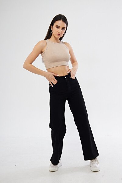 Oyga Γυναικεία κρεμ καμιζόλα Crew Neck Athlete Crop