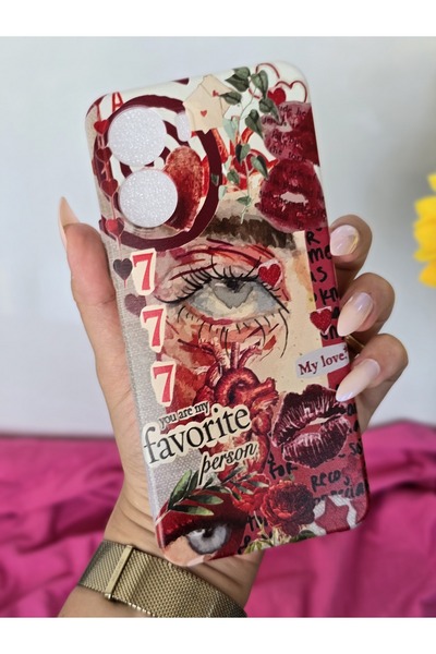 SUPER FRAME Vivo Y16 Uyumlu Baskılı Şeffaf Telefon Kılıfı