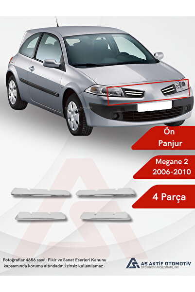 as aktif otomotiv oto krom aksesuarları Renault Megane 2 HB 5D/3D/SD/SW Ön Pa...