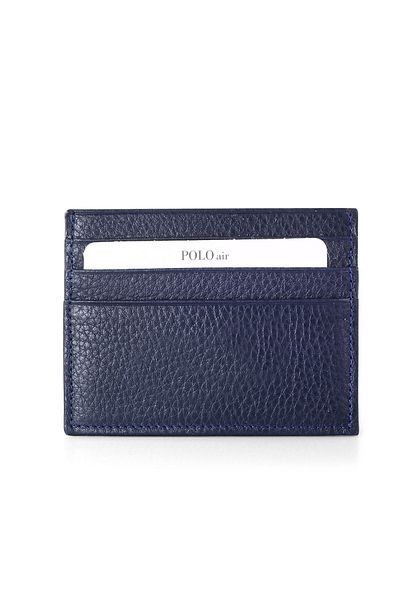 Polo Air In Leather Navy Blue Credit Card Holder Box