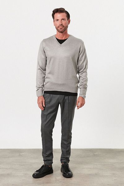 Livio Ferri Men's V-Neck Knitwear Sweater - Standard Fit