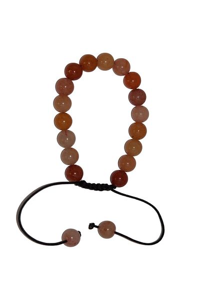 DOĞAL TAŞ CENNETİ Bright Opal Natural Stone - Adjustable String Bracelet