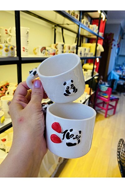 Banuart Panda Handmade Hand Painted Ceramic Cup