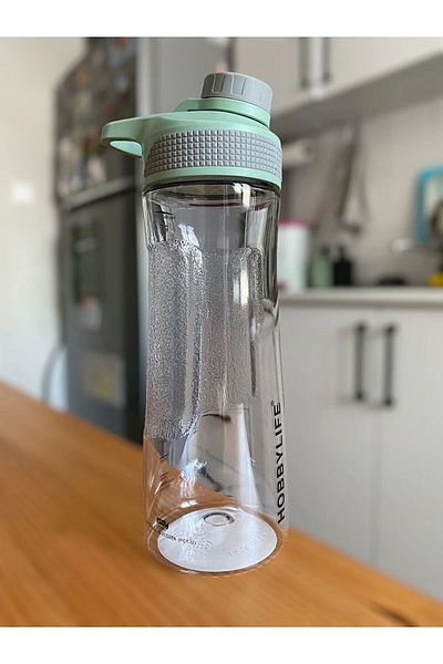 HOBBY LİFE 30ml Clear Green Water Bottle - Sports, School and Office Water Bottle