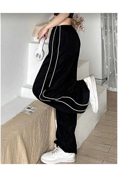DEEFWEAR Y2k Black Knitted Pants Tracksuit