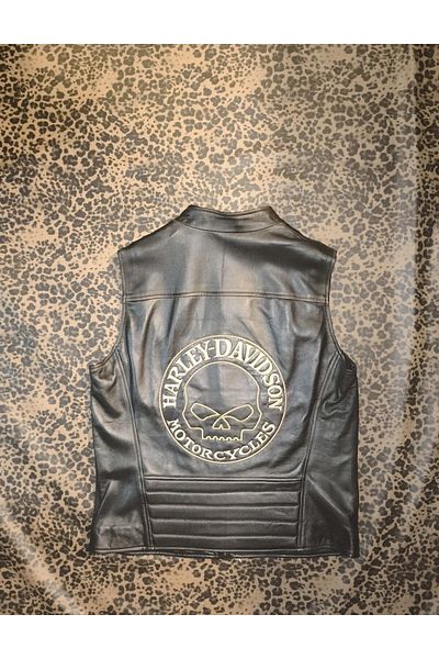 NYC GİYİM TEKSTİL Men's Genuine Leather Vest - Regular-Fit, Biker Antique