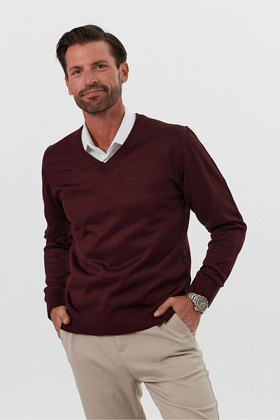Livio Ferri Men's V-Neck Knitwear Sweater - Standard Fit