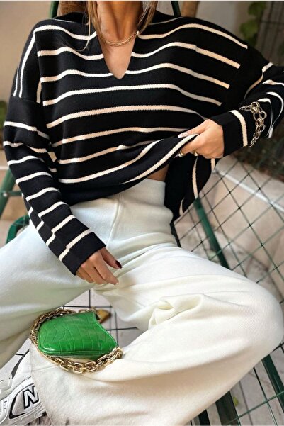 Elvan Atelier Μαύρο πουλόβερ με γιακά πόλο