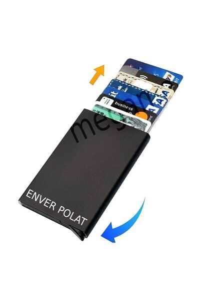 megame Kişiye Özel Isim Baskılı Metal Kartlık, Metal Kartlık, Hediye Kartlık