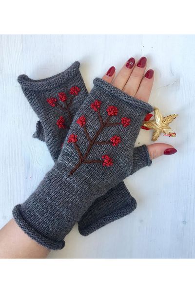 El örgüsü Women's Gloves - Embroidered, Fingerless, Hand Knitted and Crocheted