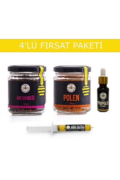 BAL AKADEMİSİ 4'LÜ FULL PAKET (ARI EKMEĞİ - POLEN - PROPOLİS - ARI SÜTÜ)