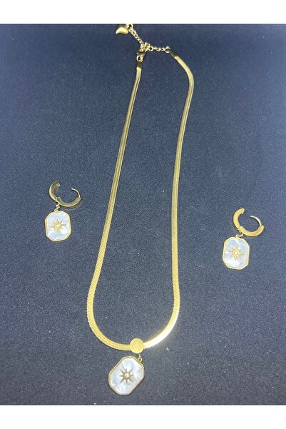 royal store Yıldızlı Kolye Küpe Seti