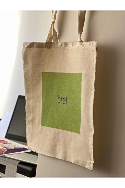 redame Charli XCX Serisi Brat Albüm Kapağı Cover Bez Çanta Tote Bag