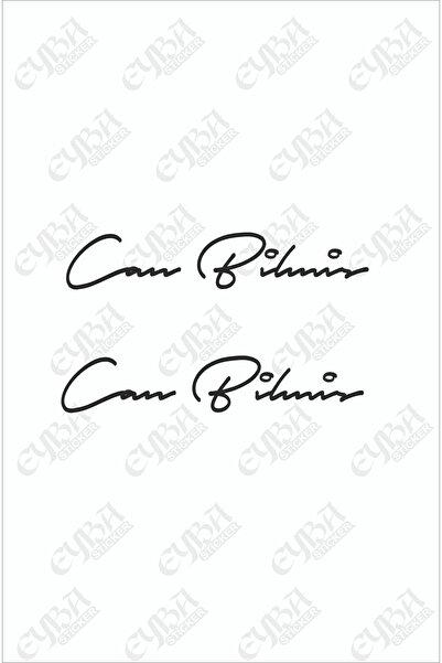 EYBA STİCKER Size Özel Isim Imzası 2 Adet Ad Soyad Imza Etiket- Oto Sticker -...