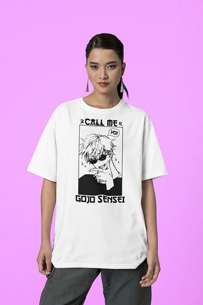 SEVBANO Gojo Sensei Printed Unisex Oversize T-shirt - Anime Character Design