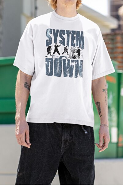 SEVBANO Tricou oversize unisex cu imprimeu System Of A Down