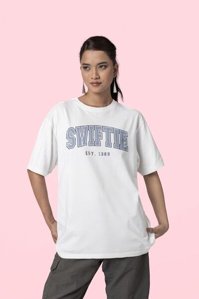 SEVBANO Taylor Swift Est.1989 Napisana unisex majica prevelikog kroja