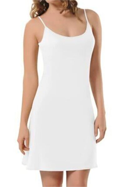 Momslab Jupon alb din bumbac pieptănat 1150 - Femei