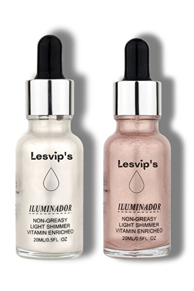 Lesvip's Likit sıvı aydınlatıcı Highlighter ışıltılı yüz&vücut aydınlatıcı 2 adet