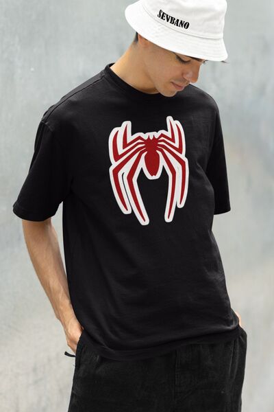 SEVBANO Unisex majica sa štampanim logotipom Spider-Mana