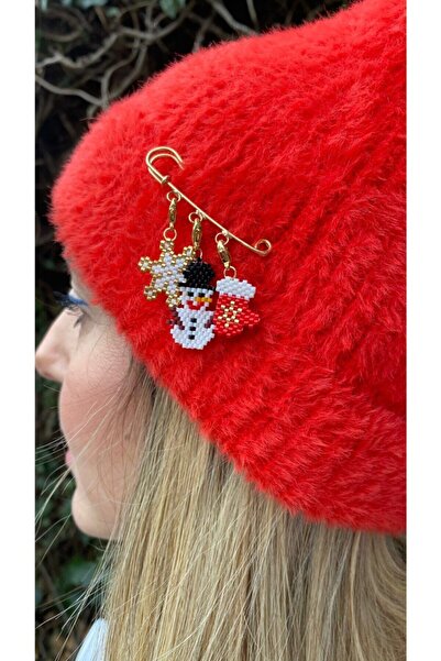 elamindunyasi Miyuki Örme Yılbaşı Figür Broş