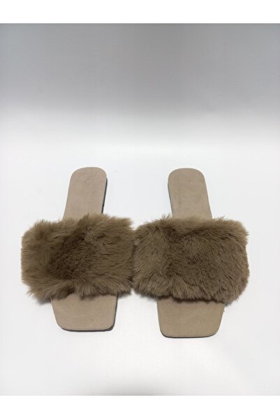 CKN Sedat Çakan Plush Detailed Women's Slippers