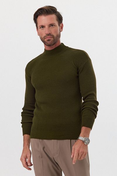 Livio Ferri Men's Turtleneck Slim Fit Knitwear Sweater - Half Turtleneck