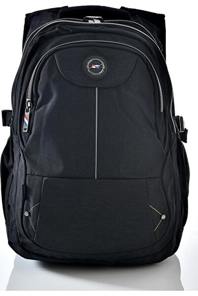 Relaxion Unısex Ortaokul Lise Günlük Okul Sırt Çantası Siyah