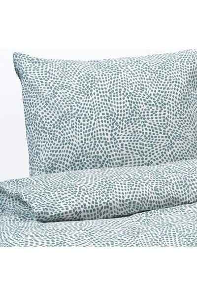 IKEA Bílo-tyrkysová sada povlaků na přikrývku – 150X200/50X60 cm Moderní