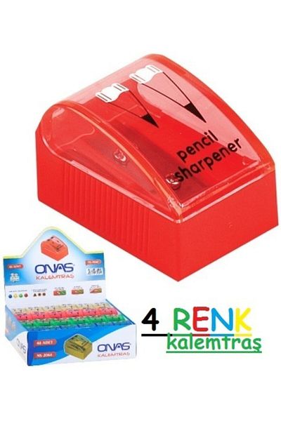 Onas 4 Pencil Sharpeners Paired and with Cover