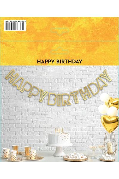 eğlencemarketi Happy Birthday 3d Lettering Golden Hollow Model