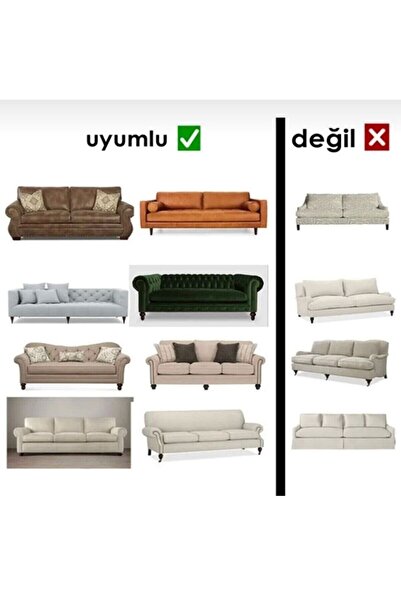 ÖZMAKAN Likrali Koltuk Örtüsü 3+3+1+1 . Koltuk Kılıfı Lastikli Esnek Yikanabilir Kare Desen