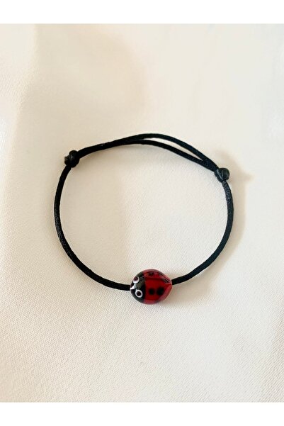 Atelier Çağla Murano Cam Uğur Böceği Bileklik