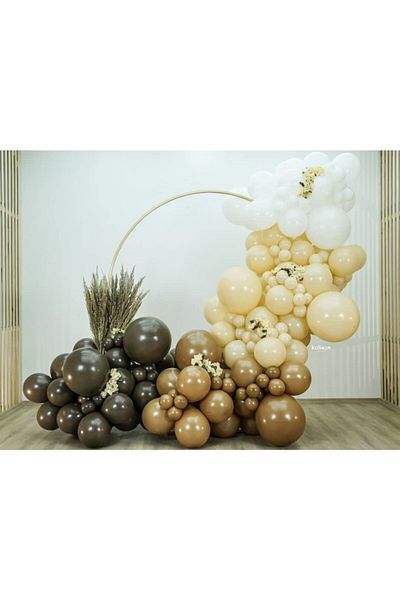 eğlencemarketi Brown Shades Balloon Chain 100 Pieces