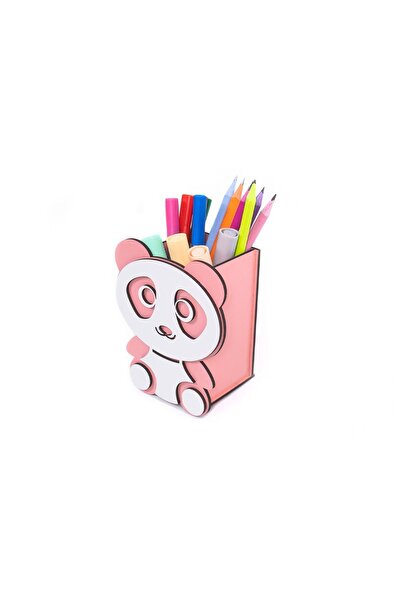 Notpa حامل قلم مكتبي باندا وردي-أبيض