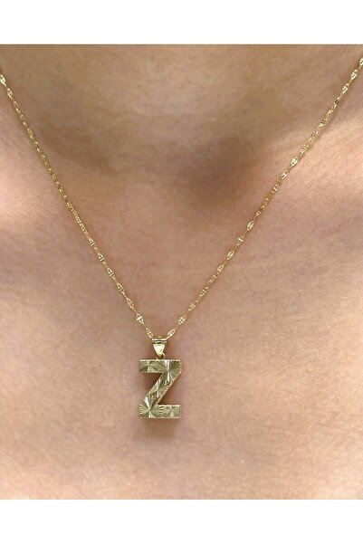 Hakan Güler Kuyumculuk Altın 3 Boyutlu Z Harfli Aynalı Zincir