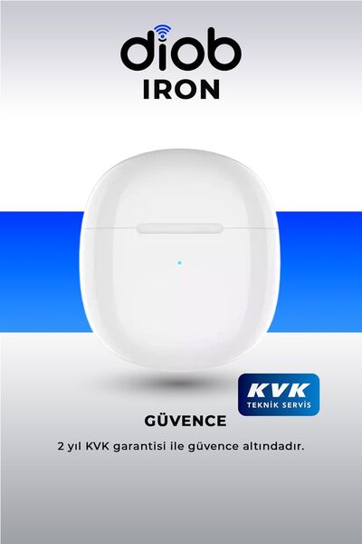 Diob Iron Beyaz Tws Earbuds A Kalite Hd Ses Performanslı Bluetooth Kulaklık