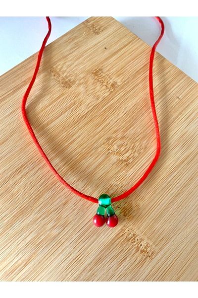 Misto Aksesuar Red Cherry Necklace