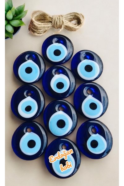 erdoğan hobi Evil Eye Beads 10 Pieces 4cm Glass Evil Eye Beads Wall Ornament Garden Tree Ornament Evil Eye Evil Eye