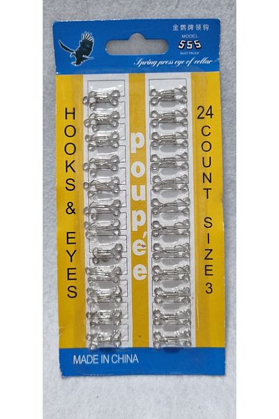 erdoğan hobi Agraf Button Clasp Button 24pcs 1.8cm Metal No:3 Bra Clasp Skirt Clasp Vest Clasp Athlete Clasp
